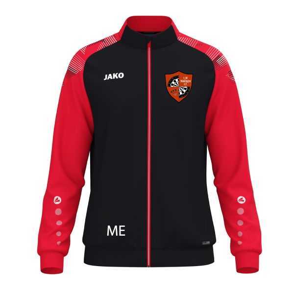 Polyesterjacke Sonic mit Wappen, Rückseite und Initialen